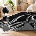 Abstract Art Area Rug 2'x3', Black Octopus Tentacles Ocean Modern Mat ...