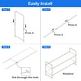 thumbnail image 7 of MISSLO 2 Tier Stackable Long Shoe Rack 18 Pairs Metal Shoe Storage Shelf Fabric Organizer for Closet Entryway Bedroom, Grey, 7 of 7