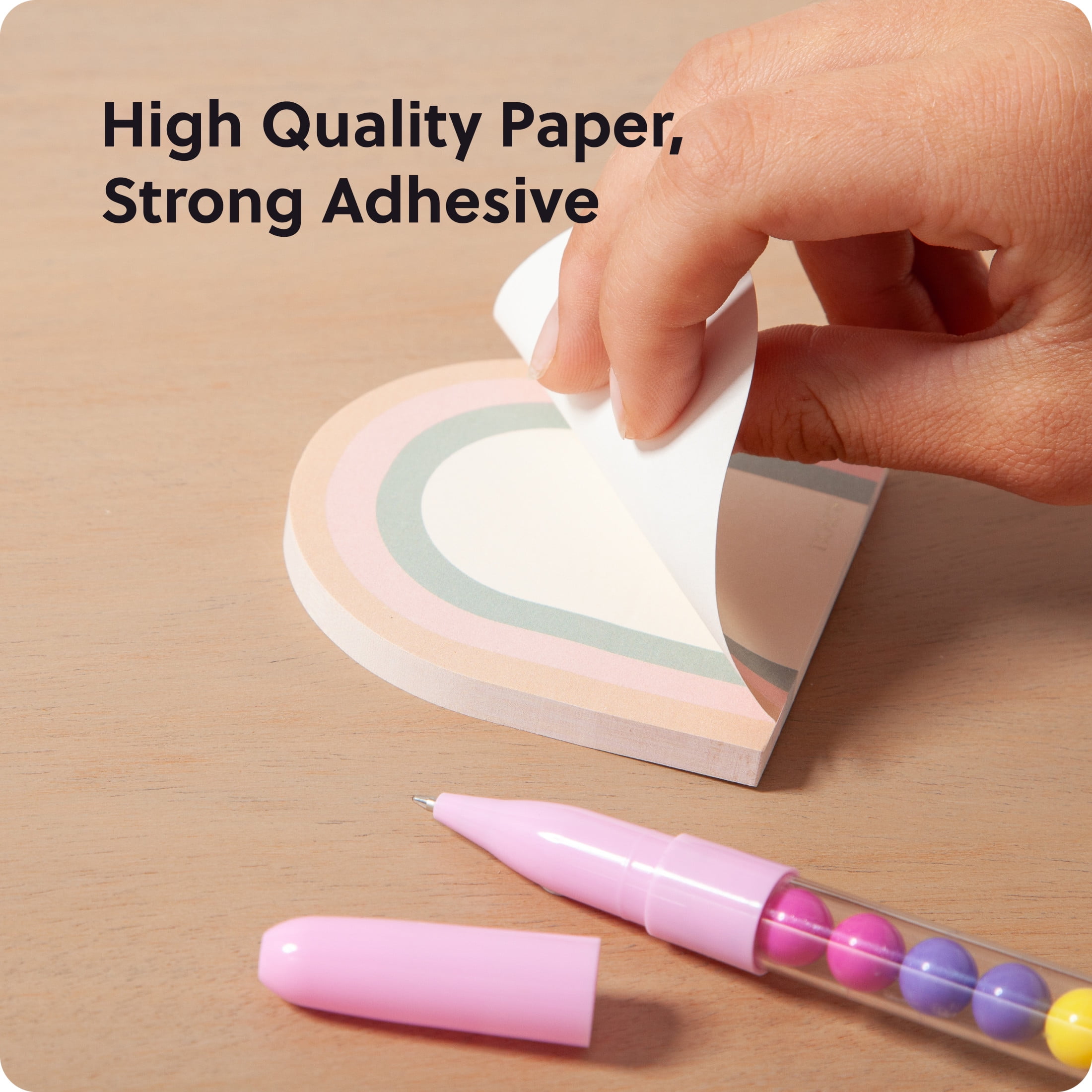 U Brands Sticky Notes, 3 x 3 in., 60 Sheets, Folklore Fauna