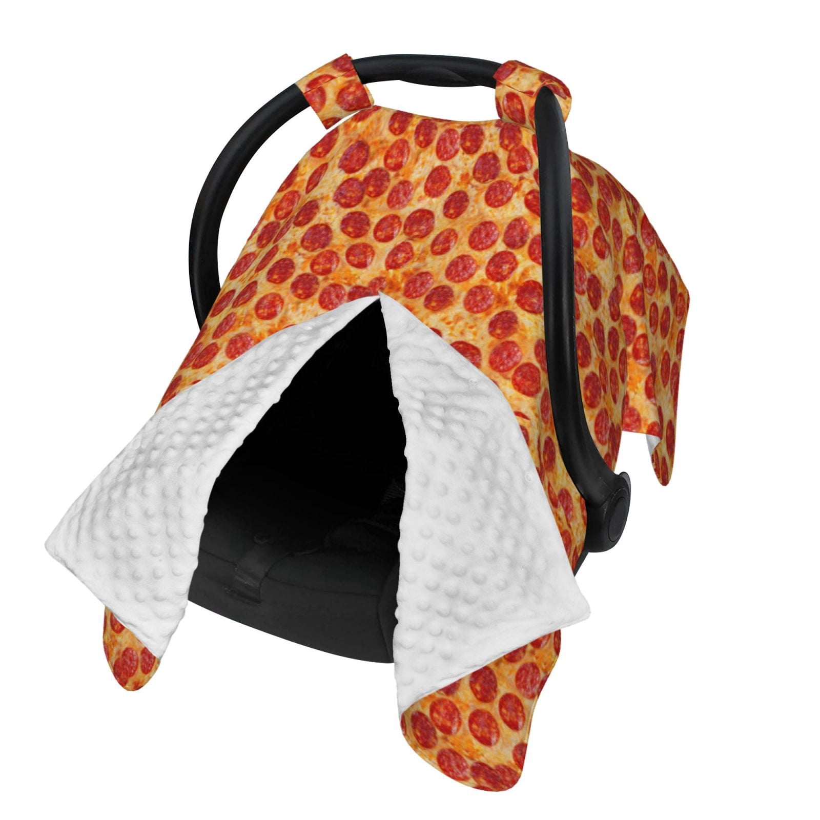 Naloa Pizza Baby Car Seat Cover, Breathable Baby Carrier Cover, Multiuse Baby Carrier Cover & Nursing Breastfeeding Cover