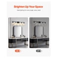 thumbnail image 6 of Bathroom Vanity Light 5-Light, 37.1 Inch Modern Wall Sconce Over Mirror - Brushed Nickel Finish - E26 Base - Makeup Lighting Fixtures, 6 of 9