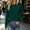 Green, variant on BXJX Womens Knit Sweaters, Long Sleeve Scallop Trim Casual Crew Neck Pullover Tops for Fall Gray Size S-3XL