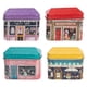 thumbnail image 1 of 4 Unids Casa Diseño Cajas de hojalatas Mini Casa Cajas de lata Cajas de caramelo (Patrón aleatorio), 1 of 7