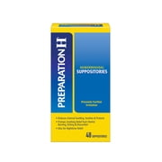 Preparation H Suppositories for Hemorrhoid Relief, Burning and Itching, 48 Count