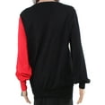 thumbnail image 2 of Alfani Womens Colorblocked Knit Sweater, Red, Large, 2 of 3