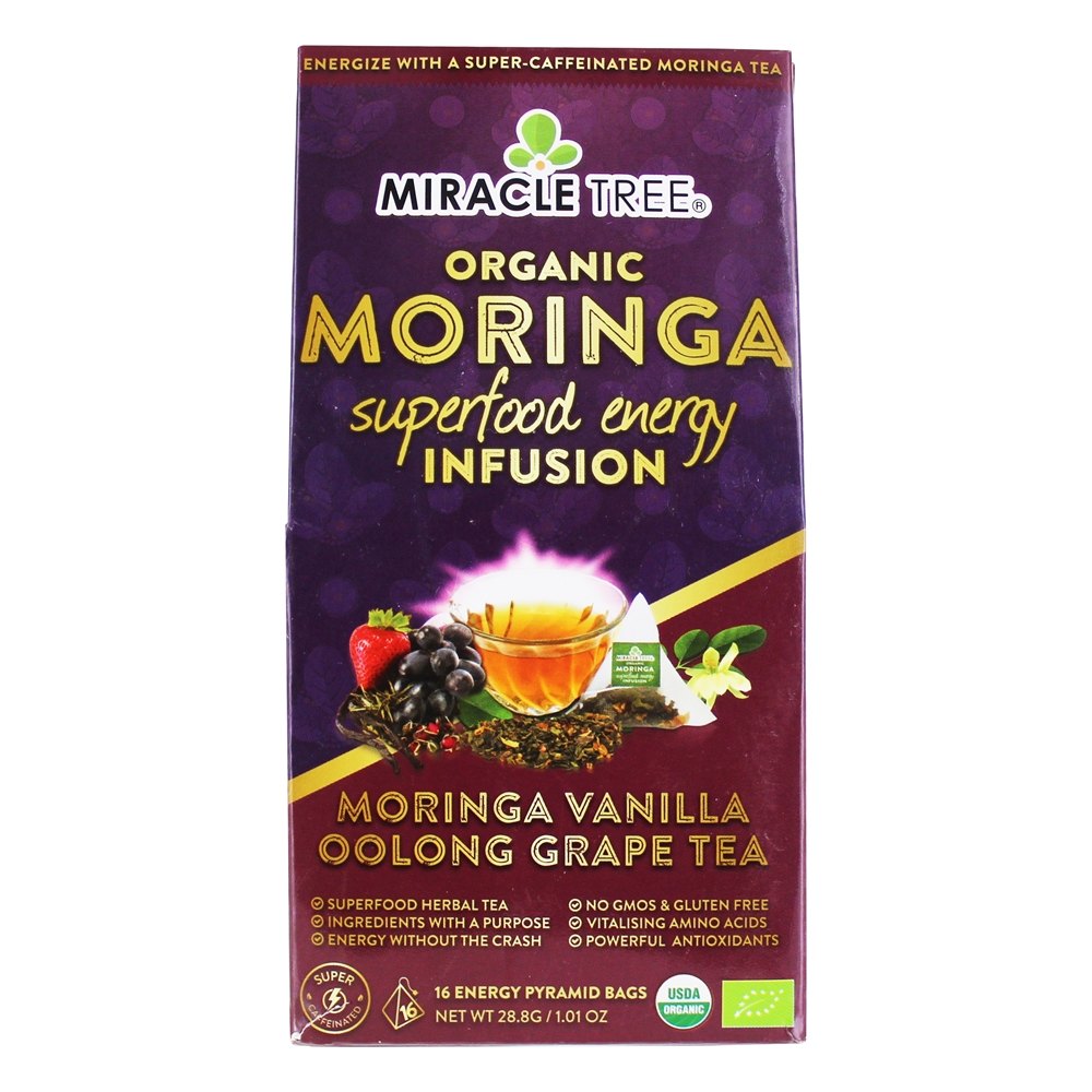 Miracle Tree Organic Moringa Superfood Energy Infusion Tea Moringa