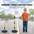 thumbnail image 2 of KFFKFF 6PCs Traffic Delineator Post Cones with Fillable Base 8FT Chain Adjustable, 2 of 8