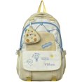 thumbnail image 1 of LHSHID Kawaii Backpack for Girls Teen Middle School College Daypack for Travel Casual Bookbag with Cute Pendant (Yellow), 1 of 6