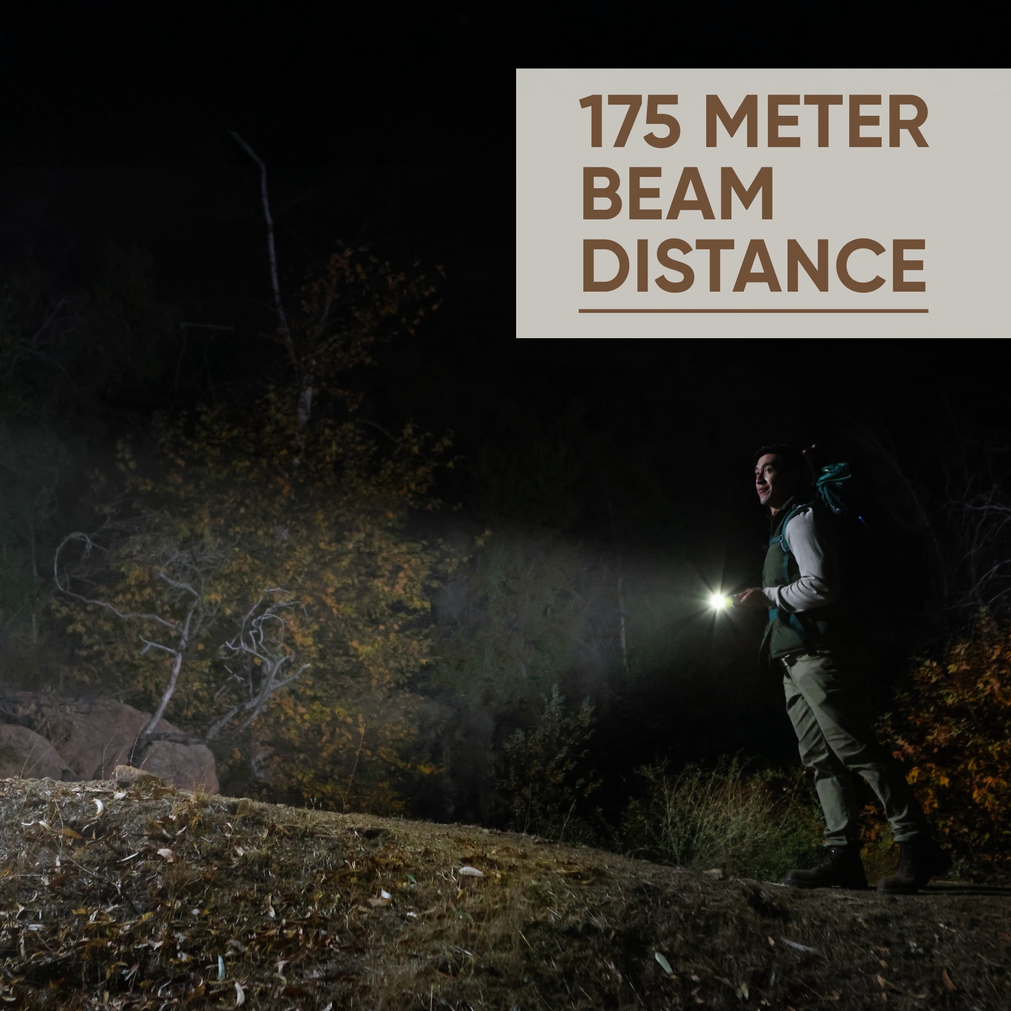 Jeep Rechargeable LED Flashlight with Power Indicator, High Powered 1,000 Lumens, EDC Torch Light, Durable for Camping, Tactical, Emergency Use, Running and Hunting