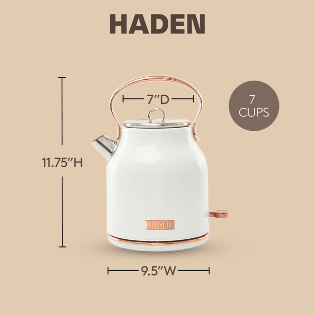Free Shipping! Haden Heritage Electric Kettle, 1.7L, Stainless