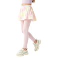 thumbnail image 3 of CPNG Girls Skirted Leggings Stretchy Athletic Workout Dance Tennis Yoga Leggings with Ruffle Skirt Daily Tights for Girls, 3 of 8