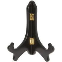 Bard's Hinged Black MDF Wood Plate Stand, 7" H x 6" W x 4.25" D (7" - 9" Plates), Pack of 6