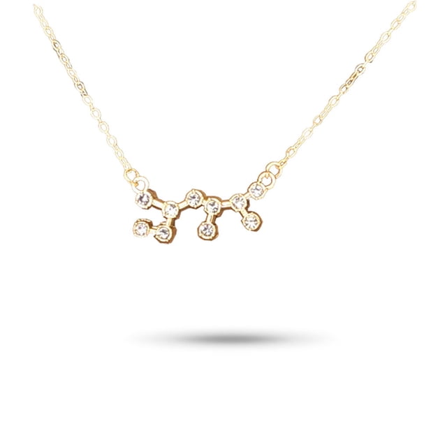 Sonducket Ins Twelve Zodiac Sign Amistad Collar Rhinestone DIY Cómodo Exquisito con Display Card Charm Pendant Type9 NO9
