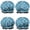Blue Cartoon Unicorn-1, variant on Shower Caps,Blue Cartoon Unicorn Rainbow Cloud Star Butterfly Waterproof Shower Cap for Women 4 Pieces,Double Reusable Hair Cover for Shower PEVA Elastic Stretch Hem