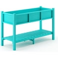 thumbnail image 6 of Dycanpo Raised Garden Bed with Legs and Storage Shelf, Outdoor Planter Box, 47x19x28in, Aruba Blue, 6 of 9
