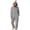 Gray, variant on LEKWK Halloween Onesie Adult Funny Zip Up Cute Hooded Jumpsuit Fleece Soft Flannel Lounge Sleepwear for Cosplay Theme Party Dress Up Set