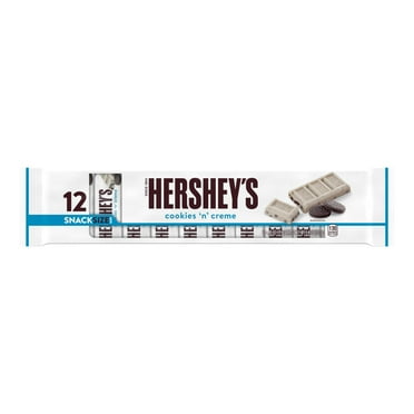 Hershey's Cookies 'n' Creme Snack Size Candy, Bars 0.45 oz, 12 Count
