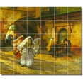 thumbnail image 1 of Ceramic Tile Mural-Frederick Bridgman Village Painting 51. 25.5" w x 17" h using (24) 4.25 x 4.25 ceramic tiles, 1 of 3