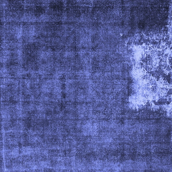 Ahgly Company Machine Washable Indoor Square Persian Blue Traditional Area Rugs, 5' Square