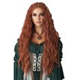 thumbnail image 2 of CaliCo, Renaissance Maiden, Women's Long Wavy Auburn Costume Wig, 2 of 4