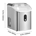 thumbnail image 4 of KFFKFF 33lbs/24H Countertop Ice Maker Nugget Ice Maker Self-Cleaning Portable Ice Maker  with Ice Scoop & Drip Tray, 4 of 9