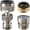 Brushed Nickel, variant on 2 PACK Faucet to Dishwasher Adapter, Quick-Connect Dishwasher Snap-On Connection, with Swivel Ball Joint and Faucet Aerator, Male 15/16 Inch and Female 55/64 Inch, Brushed Nickel