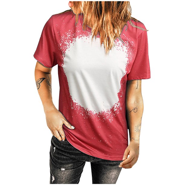 Camiseta informal de manga corta con cuello redondo y estampado para mujer Pompotops hkajfhjk463670