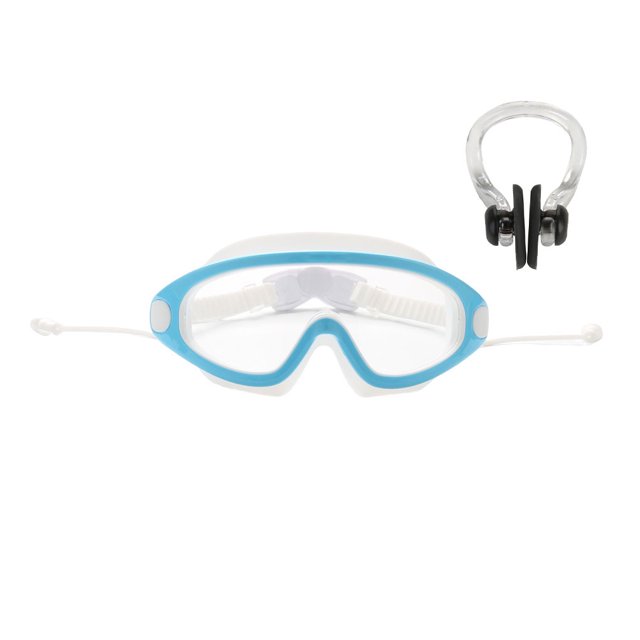 Wosthever Gafas de natación para niños con tapones para las orejas, gafas impermeables para piscina para niños y niñas, accesorios para gafas Deportes acuáticos Tipo 2 Azul