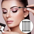 thumbnail image 2 of 50 Pack Double-Head Eyeshadow Brushes, Eyeshadow Sponge Applicator, Professional Eye Shadow Brushes, Eye Cream Applicator, Disposable Eye Shadow Makeup Replacement Tool for Women Girls, Black, 2 of 5