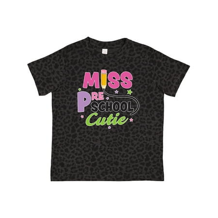 

Inktastic Miss Preschool Cutie with Pencil and Stars Gift Toddler Toddler Girl T-Shirt