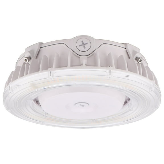 X - Light White Utilitarian Aluminum Flush Mount Light