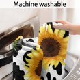 thumbnail image 5 of White Sunflower Cow Print Pattern Bathroom Rugs Mat,Non Slip Microfiber Bathroom Rug,Rubber Backing,Soft Bathroom Mats for Bathroom Floor,Tub and Shower,17x27in(43x68cm), 5 of 5