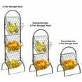 thumbnail image 6 of 3-Tier Wire Market Basket Storage Stand for Fruit, Vegetables, Households for Bedroom, Living Room, Office, 6 of 8