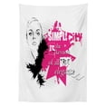 thumbnail image 3 of Ambesonne Fashion Tablecloth Rectangular Table Cover, Inspirational Vogue, 52"x70", Pale Grey Black Pink, 3 of 4