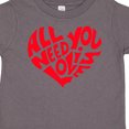 thumbnail image 4 of Inktastic All You Need is Love Red Heart Shape Boys or Girls Toddler T-Shirt, 4 of 5