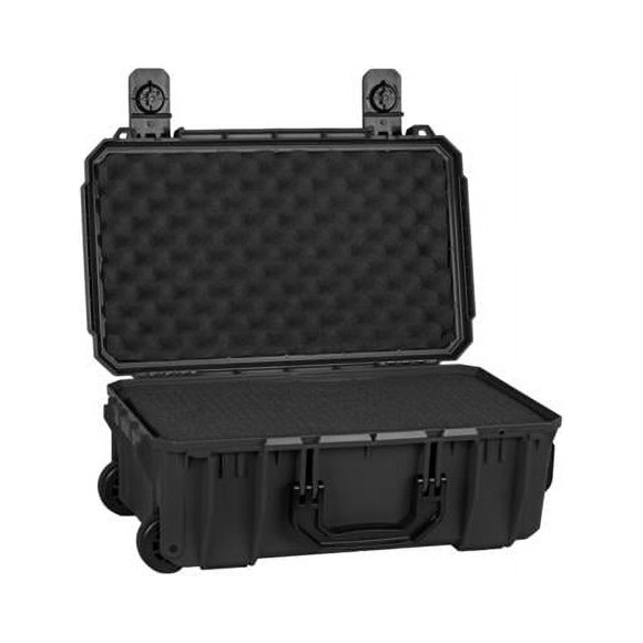 830 Carry on Wheeled Case with Foam- Black