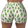 thumbnail image 2 of Balery Christmas Trees Printed Workout Shorts for Women Seamless Scrunch Short Gym Yoga Running Sport Active Exercise Fitness Shorts-Medium, 2 of 8