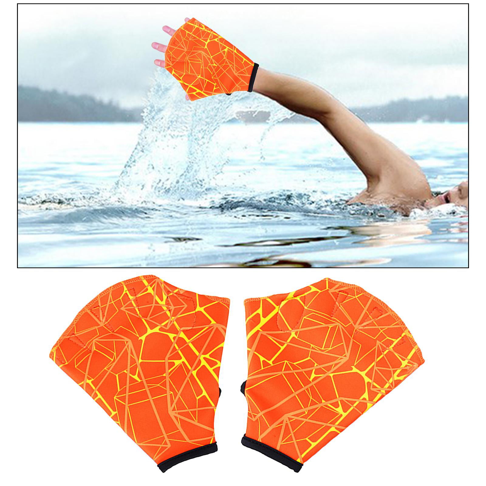Gloves Webbed Jr Silicone for Water Aerobics Pool Swimming Swim childs 
