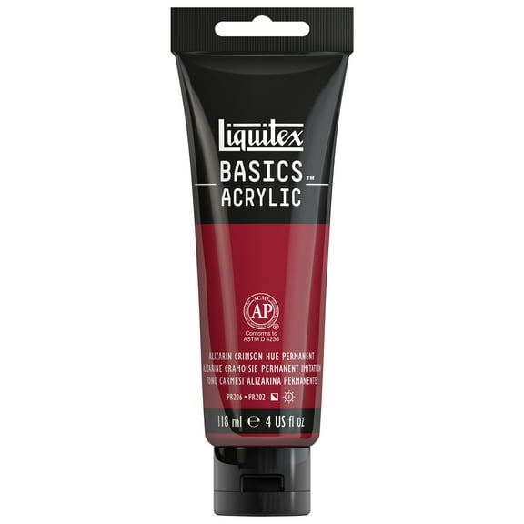 Liquitex BASICS Acrylic Color, 4 oz. Tube, Alizarin Crimson Hue