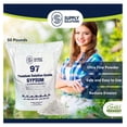 thumbnail image 6 of Premium 97 Grade Gypsum - Fast Acting Gypsum for Soil - Organic Sulfate Dihydrate - Gypsum Powder for Root Growth, Lawns, Mushroom Cultivation (50lbs), 6 of 9