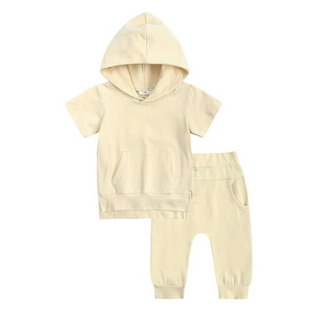 

nsendm Toddler Girl And Mommy Matching Clothes Toddler Kids Baby Girls Boys 2PCS Tracksuit Summer Outfits Teens Girls Beige 6-12 Months