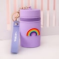 thumbnail image 3 of Keychain Pouch Portable Cartoon Decor Storage Bag with Zipper Closure Wrist Strap Mini Cosmetic Bag Silicone Storage Bag Keychain Cosmetic Pouch, 3 of 8