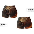 thumbnail image 6 of Yiaed Cool Flame Lion A Print Women's Athletic Shorts Running Shorts Sporty Short High Waisted Elastic Workout Shorts for Yoga Gym Running & Sports -Large, 6 of 8