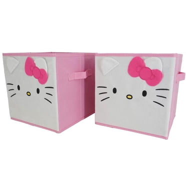 Hello Kitty Kids' Figural Storage Cube, White/Pink, Pack of 2