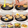 thumbnail image 5 of 4-hole pancake pan small fried egg breakfast pancake pan 22.7 x 18.9 x 4.1 cm, 5 of 5