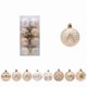 thumbnail image 1 of Pack de 8 adornos para baile de Navidad | Esferas decorativas de plástico pintadas de 6 cm • Variedad colgante de árbol navideño rojo dorado verde con múltiples patrones | Decoración navideña, 1 of 2
