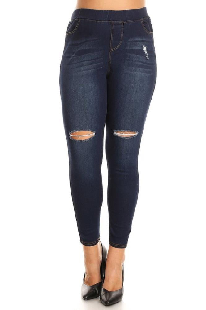 Ladies High Waisted Skinny Ripped Tube Stretch Joni Pencil Jeans Jeggings UK6-16
