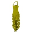 thumbnail image 4 of Women's Sexy Neck Sleeveless Irregular Dress - Backpack Design, Flowy Hem for Summer/Beach Parties, 4 of 5