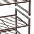 thumbnail image 4 of Simple Houseware 3-Tier Stackable Wired Grid Shoe Rack with Shelves for Storage Organizer, Bronze, 4 of 5
