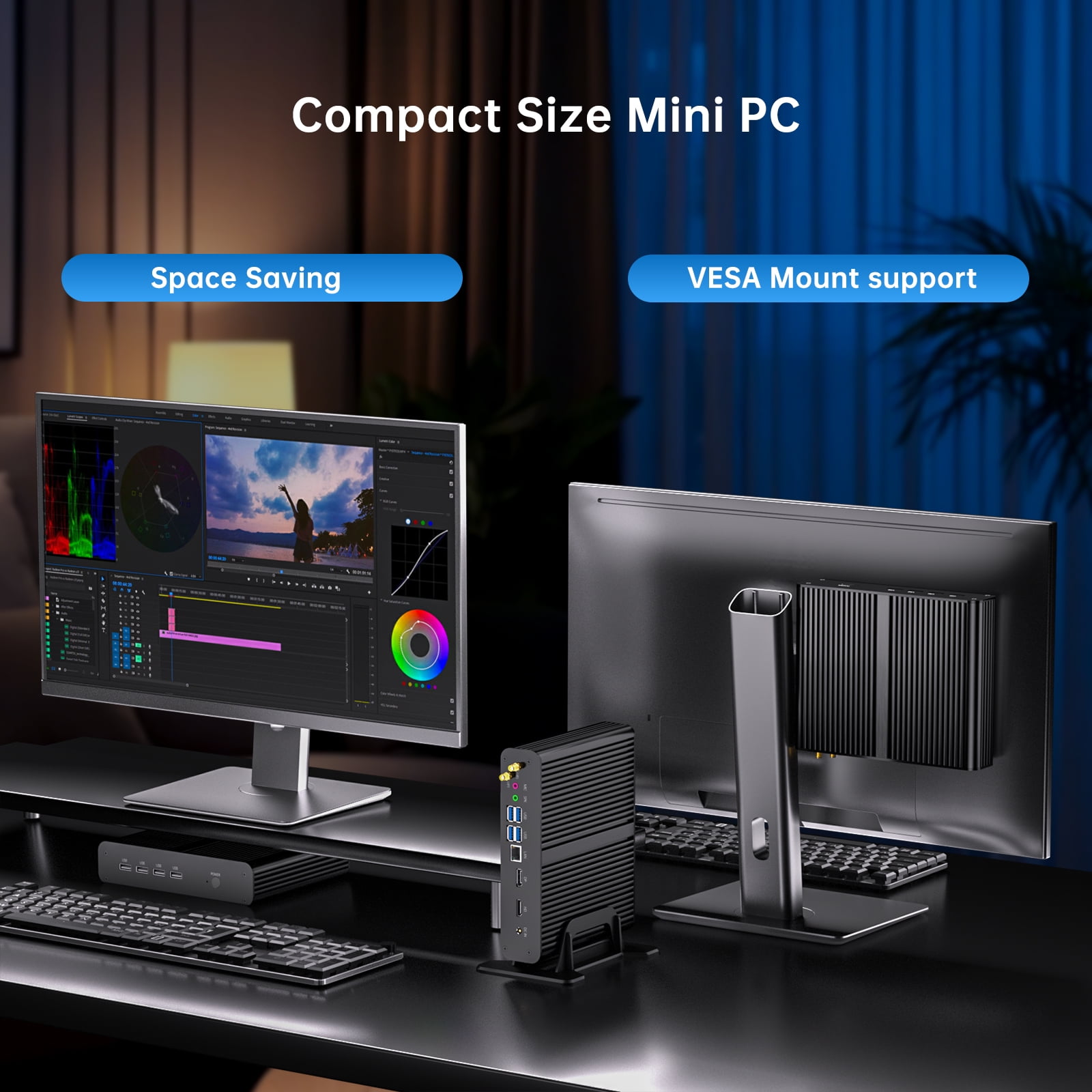 KINUPUTE Mini PC with i7-1165G7, 32G DDR4, 1T SSD, Windows 11 Pro